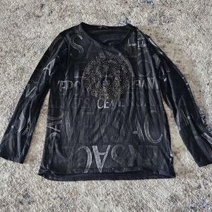 Versace Medusa Authentic Spellout Mens Slim US Large Made in Italy 🇮🇹